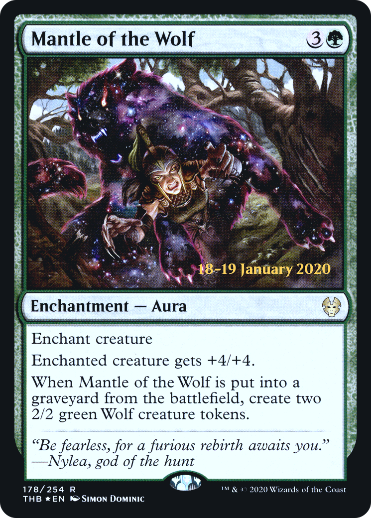 Mantle of the Wolf (PRE-178S) [Theros Beyond Death Promos] Foil