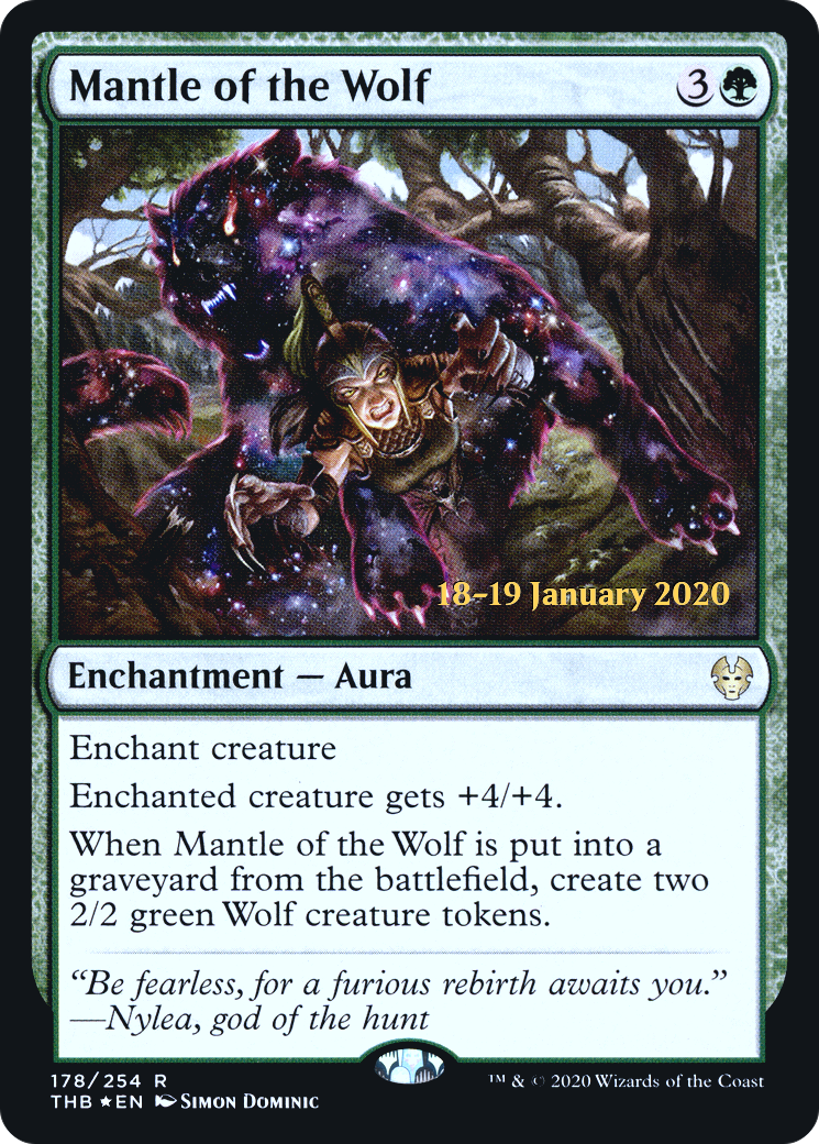 Mantle of the Wolf (PRE-178S) [Theros Beyond Death Promos] Foil