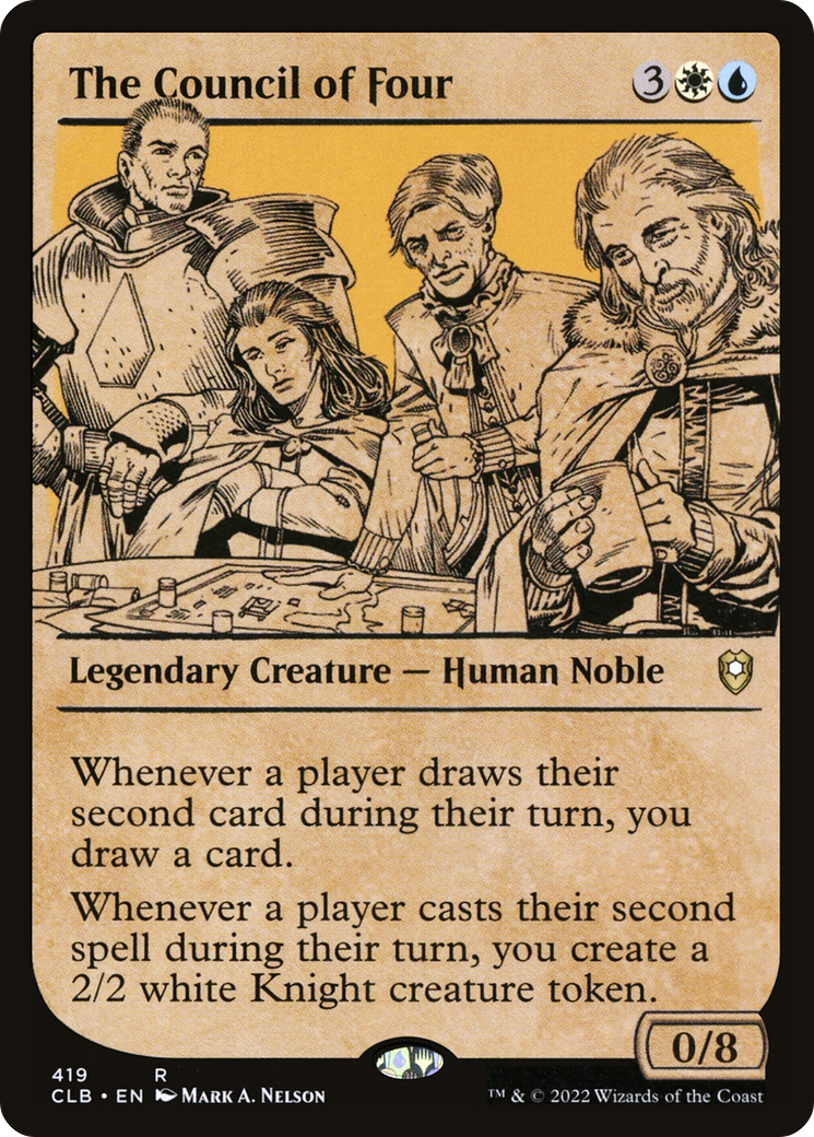 The Council of Four (CLB-419) [Commander Legends: Battle for Baldur's Gate]: (Showcase) Foil