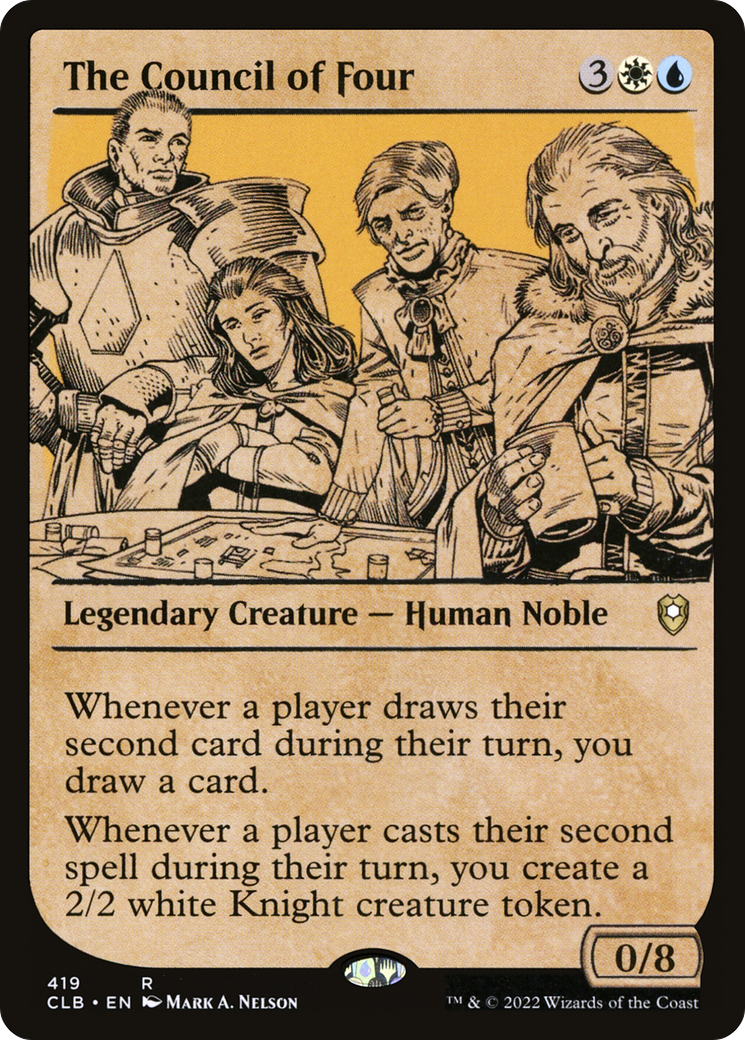 The Council of Four (Showcase) (CLB-419) [Commander Legends: Battle for Baldur's Gate]