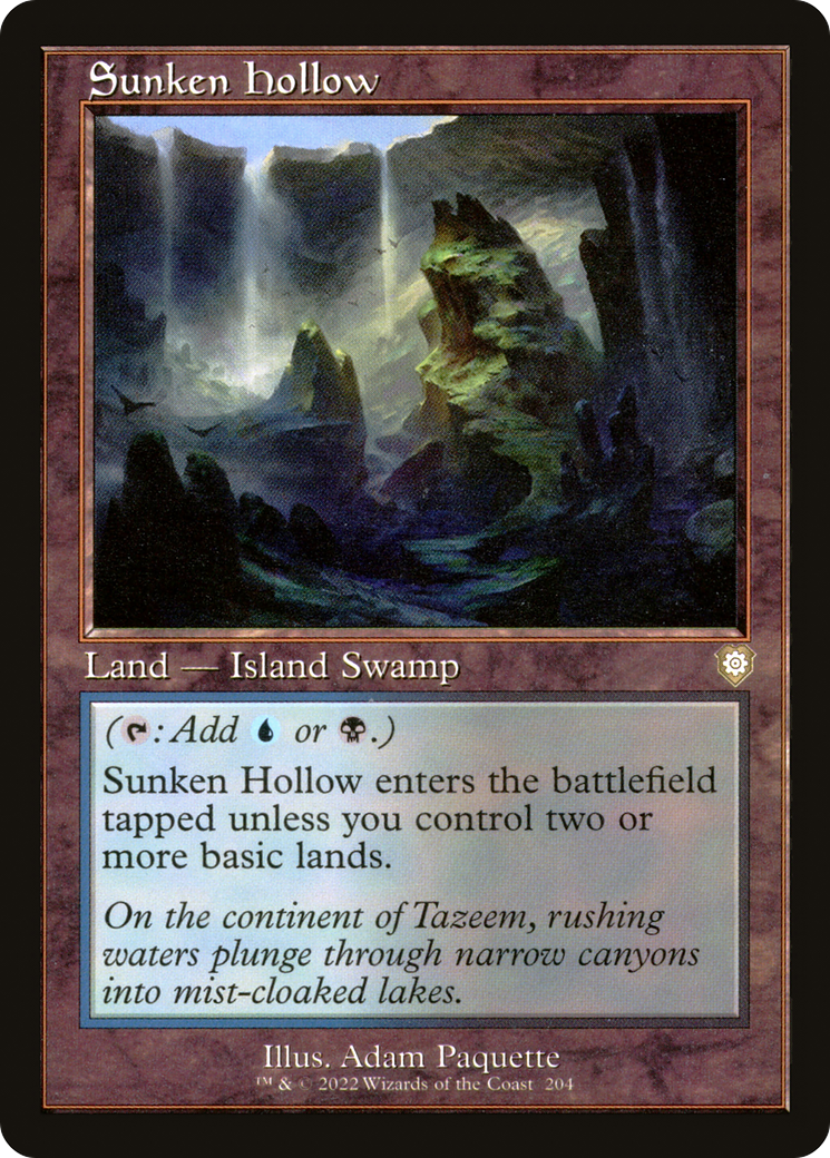 Sunken Hollow (Retro Frame) (BRC-204) [The Brothers' War Commander]