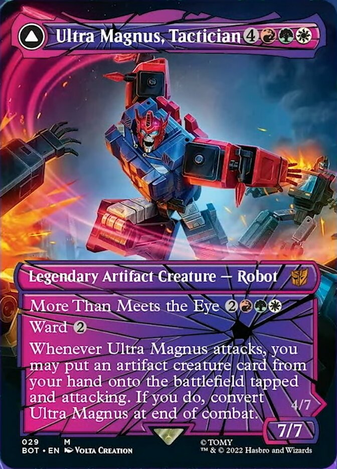 Ultra Magnus, Tactician // Ultra Magnus, Armored Carrier (BOT-029) [Transformers]: (convertdfc, shatteredglass) (Borderless) Foil