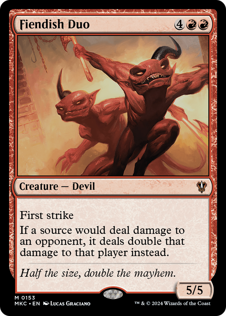 Fiendish Duo (MKC-153) [Murders at Karlov Manor Commander]