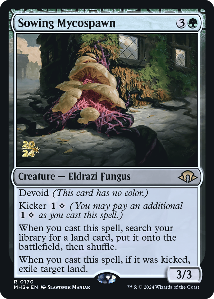 Sowing Mycospawn (PRE-170S) [Modern Horizons 3 Promos]: (devoid) Foil