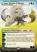 Ajani, Mentor of Heroes (Borderless) (SLD-397) (Borderless) [Secret Lair Drop]