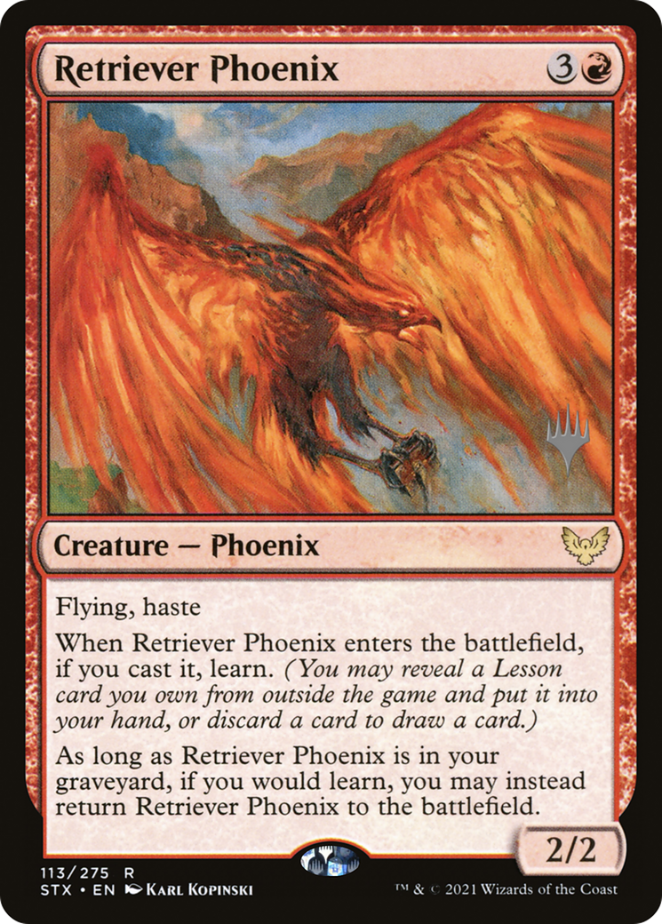 Retriever Phoenix (PPSTX-113P) [Strixhaven: School of Mages Promos] Foil