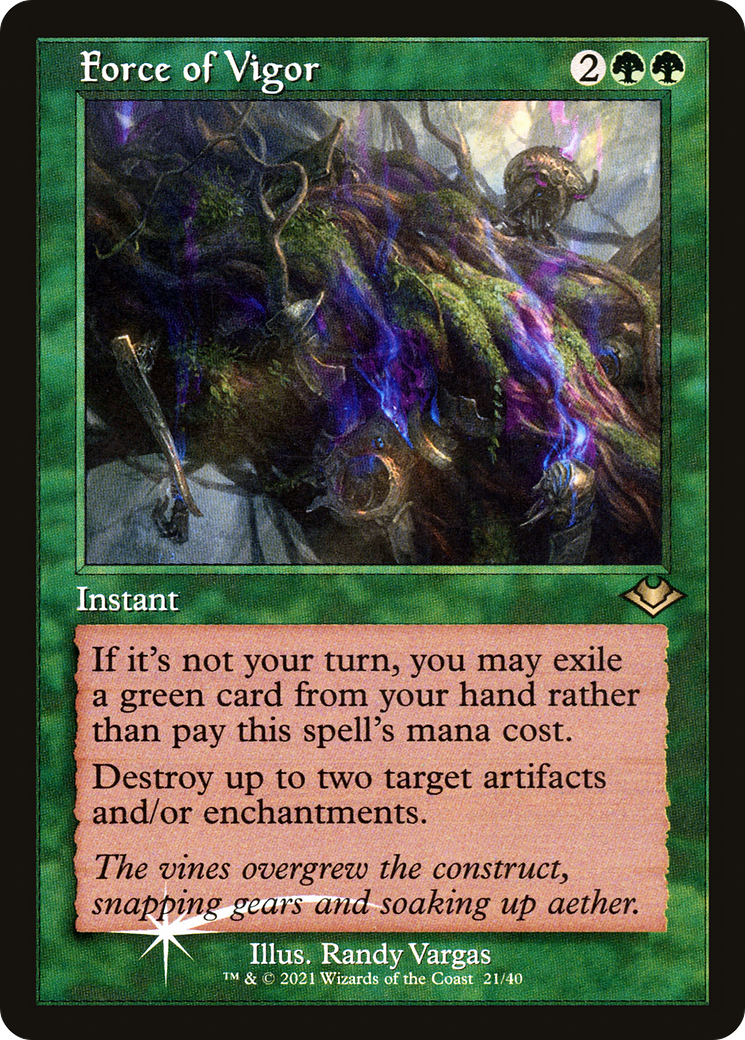Force of Vigor (MH1-021) [Modern Horizons 1 Timeshifts] Etched Foil