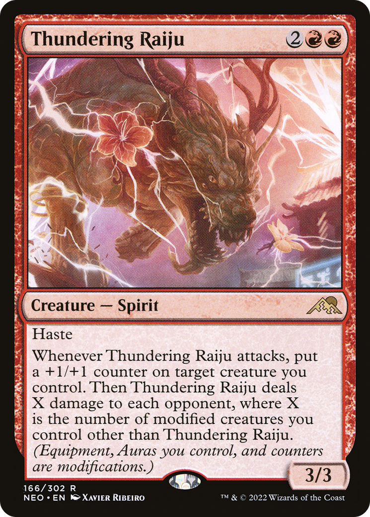 Thundering Raiju (NEO-166) [Kamigawa: Neon Dynasty]