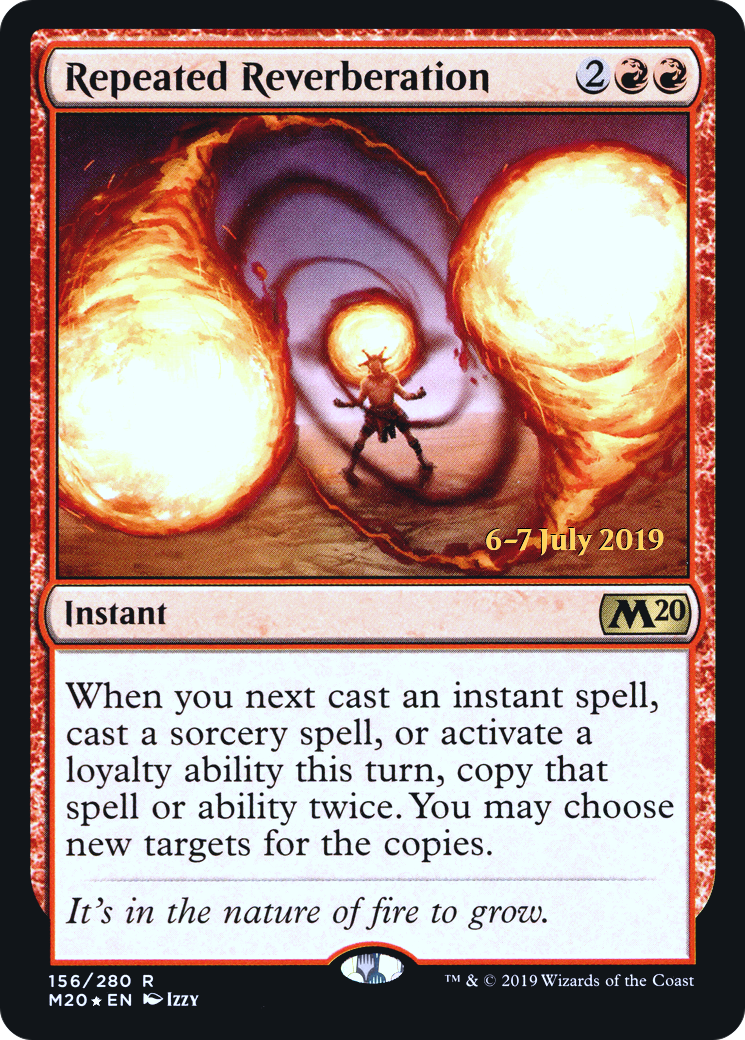 Repeated Reverberation (PRE-156S) [Core Set 2020 Promos] Foil