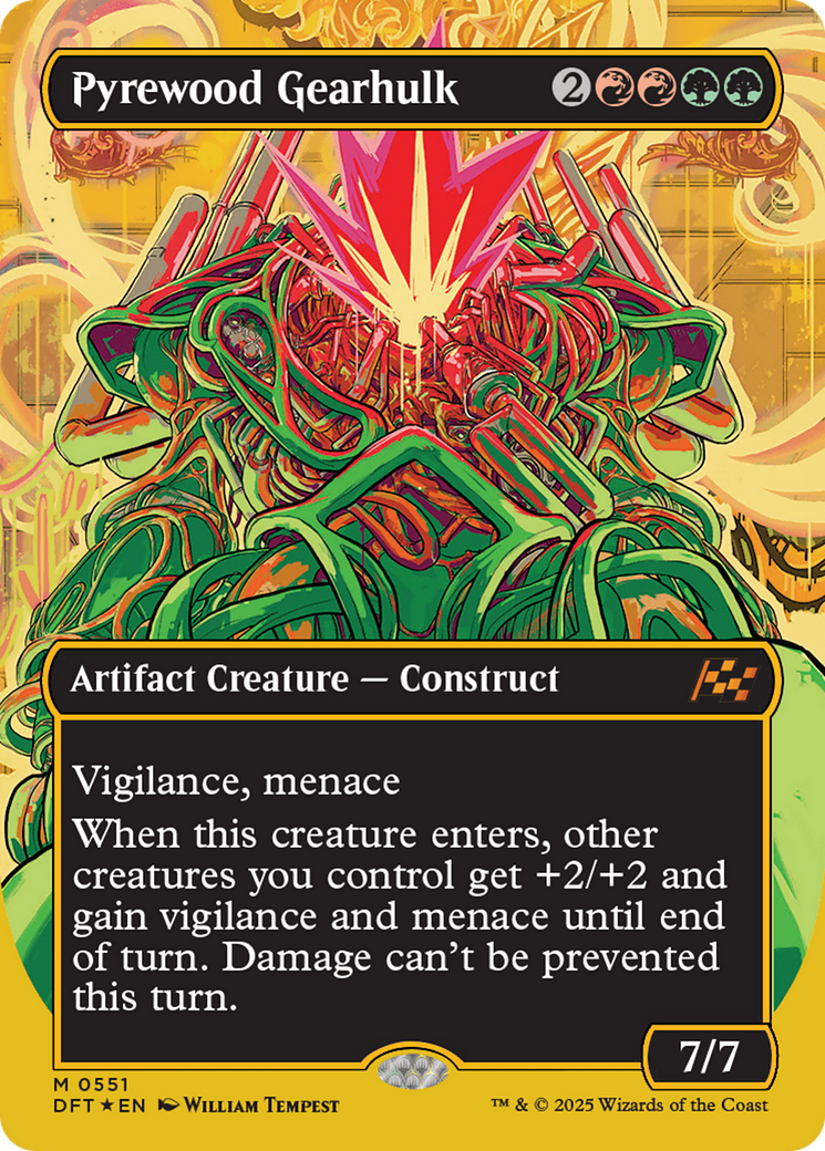 Pyrewood Gearhulk (DFT-551) [Aetherdrift] (Borderless) Foil