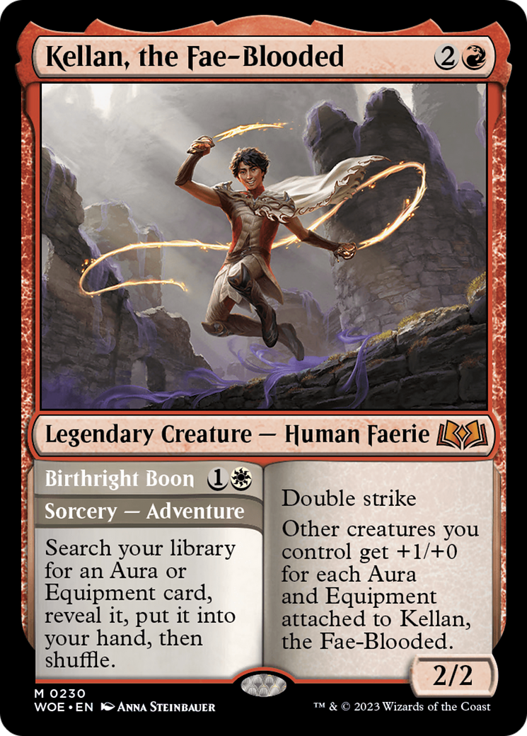 Kellan, the Fae-Blooded // Birthright Boon (WOE-230) [Wilds of Eldraine] Foil