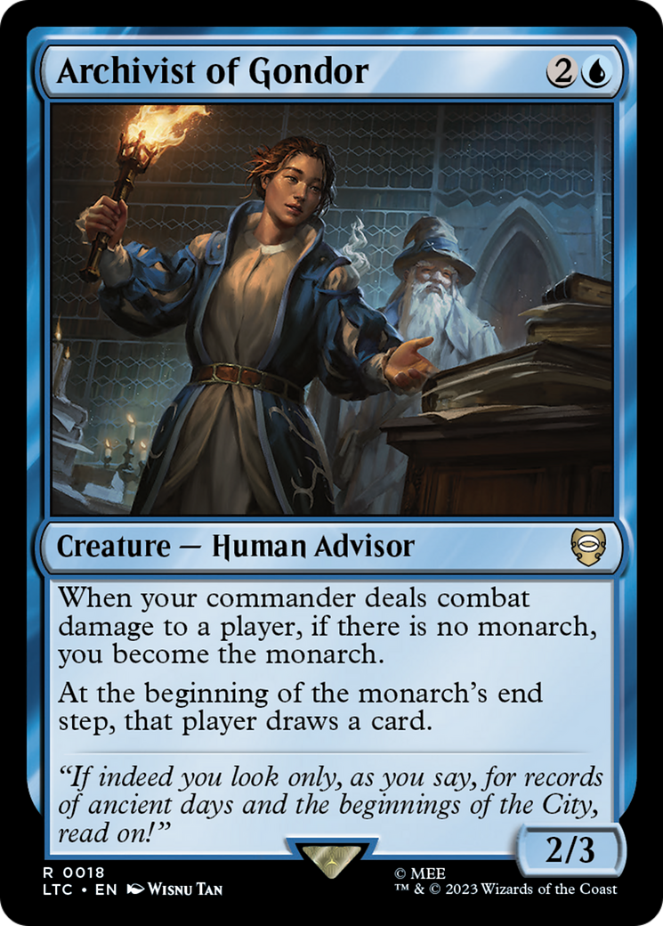 Archivist of Gondor (LTC-018) [Tales of Middle-earth Commander] Foil
