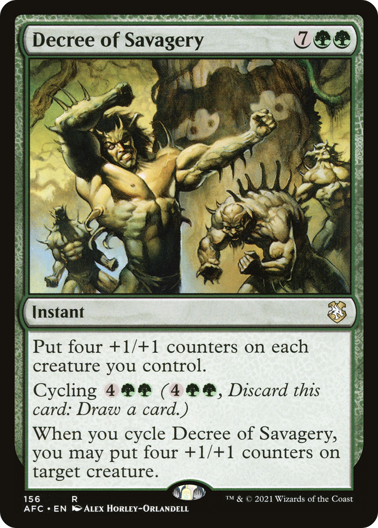 Decree of Savagery (AFC-156) [Forgotten Realms Commander]