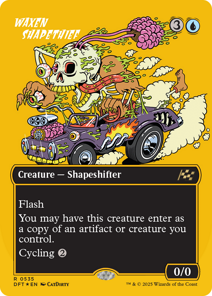 Waxen Shapethief (DFT-535) [Aetherdrift] (Borderless) Foil