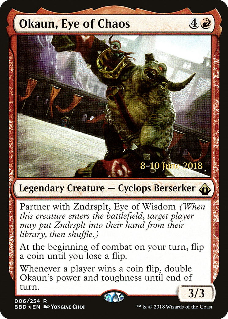 Okaun, Eye of Chaos (LARP-06S) [Battlebond Promos] Foil