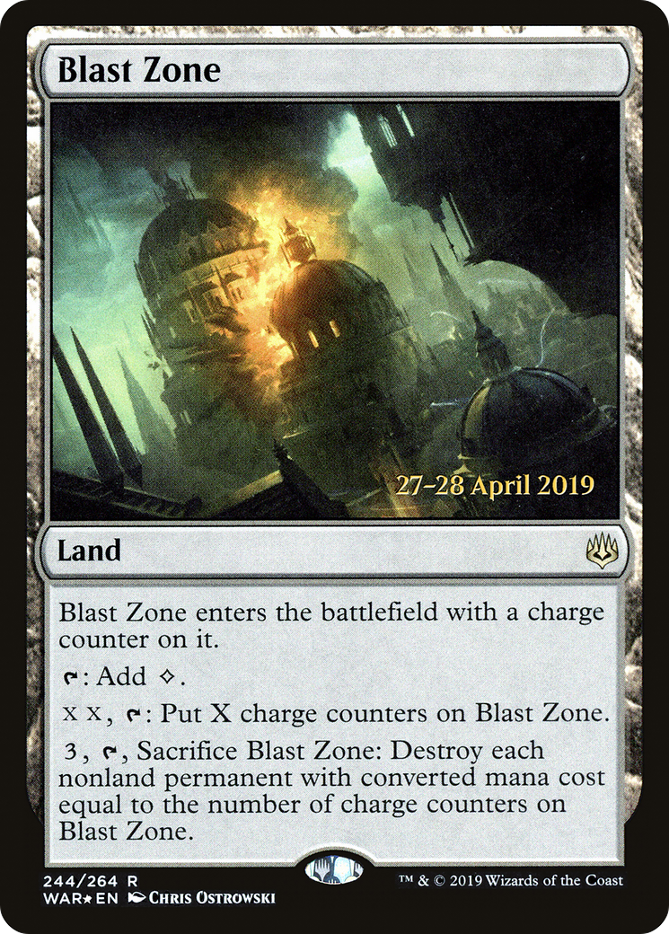 Blast Zone (WAR) (PRE-244S) [War of the Spark Promos] Foil
