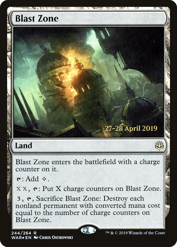 Blast Zone (PRE-244S) [War of the Spark Promos] Foil