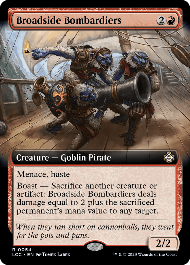 Broadside Bombardiers (LCC-054) [The Lost Caverns of Ixalan Commander]: (Extended Art) Foil