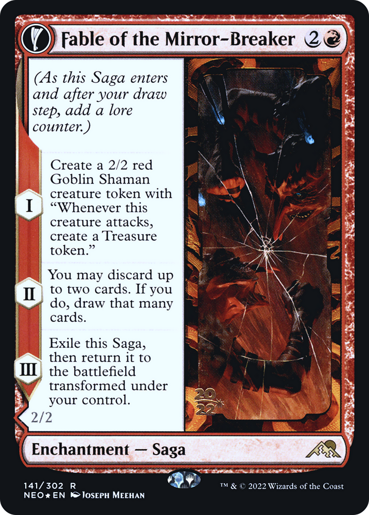 Fable of the Mirror-Breaker (PRE-141) [Kamigawa: Neon Dynasty Promos] Foil