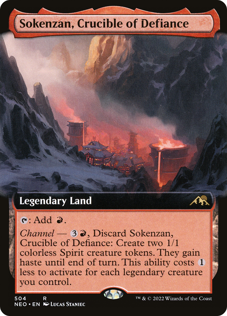 Sokenzan, Crucible of Defiance (Extended Art) (NEO-504) [Kamigawa: Neon Dynasty]