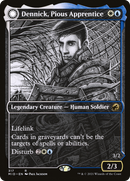 Dennick, Pious Apprentice // Dennick, Pious Apparition (MID-317) [Innistrad: Midnight Hunt]: (Showcase, Double Faced Transform) Foil
