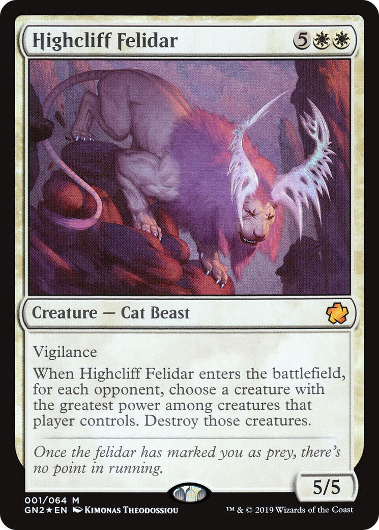 Highcliff Felidar (GN2-001) [Game Night 2019] Foil