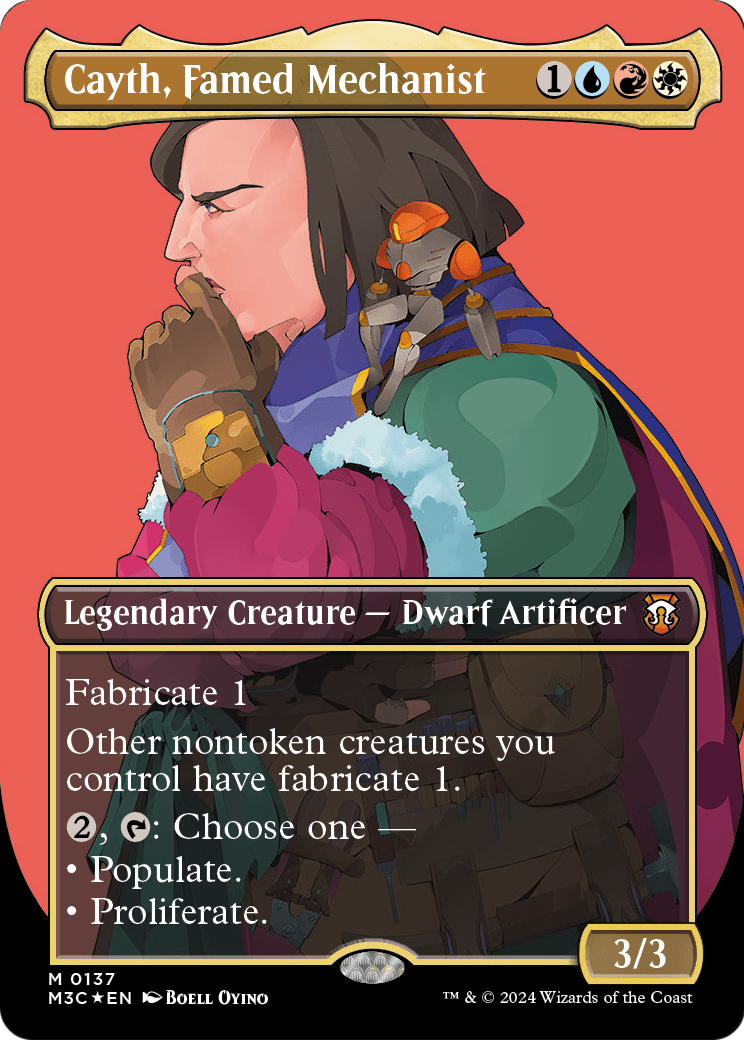 Cayth, Famed Mechanist (Borderless) (Ripple Foil) (M3C-137) [Modern Horizons 3 Commander] Foil