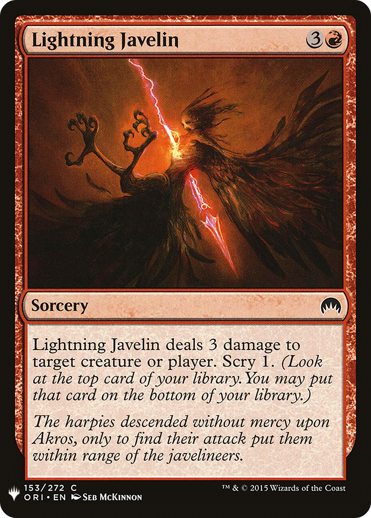 Lightning Javelin (LIST-ORI-153) [The List]