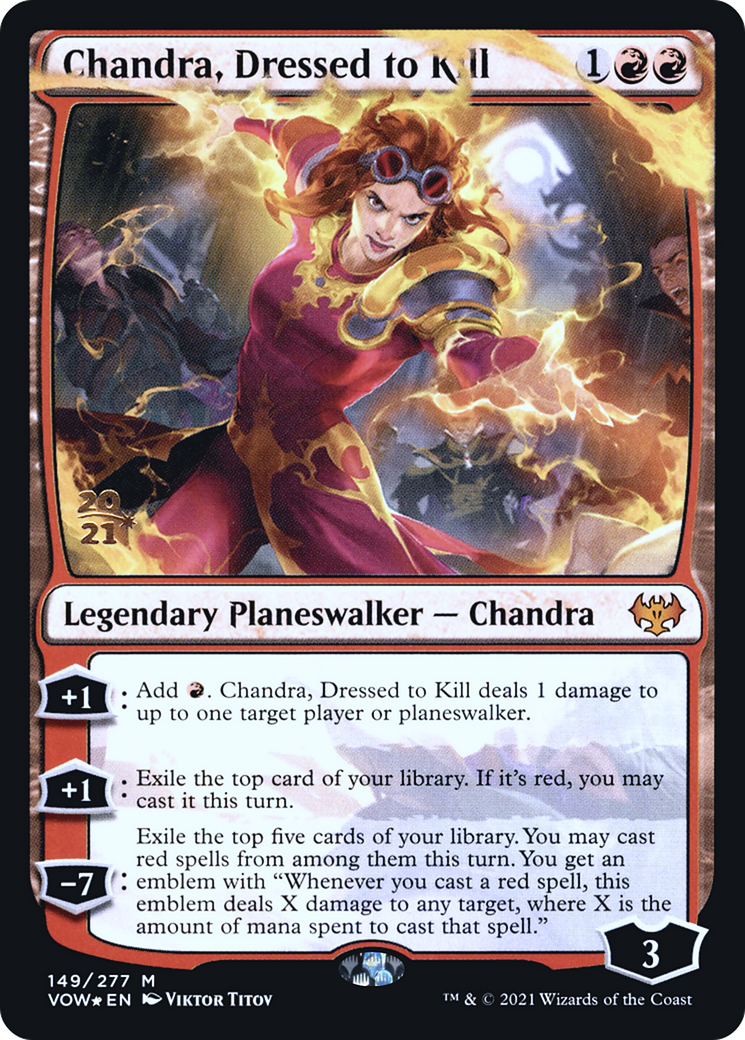 Chandra, Dressed to Kill (PRE-149S) [Innistrad: Crimson Vow Promos] Foil
