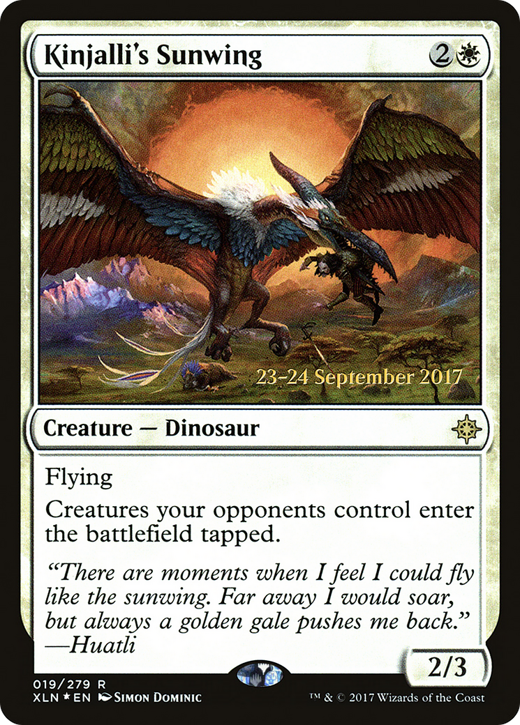 Kinjalli's Sunwing (PRE-19S) [Ixalan Promos] Foil