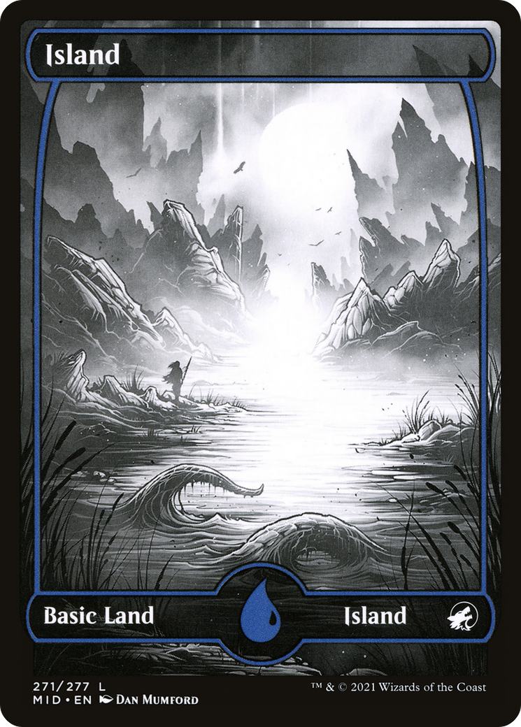 Island (MID-271) [Innistrad: Midnight Hunt]: (Full Art, Showcase)