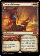 Virtue of Courage // Embereth Blaze (WOE-282) [Wilds of Eldraine]: (Showcase)