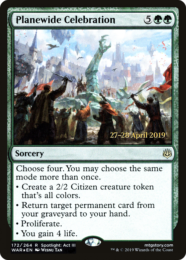 Planewide Celebration (PRE-172S) [War of the Spark Promos] Foil