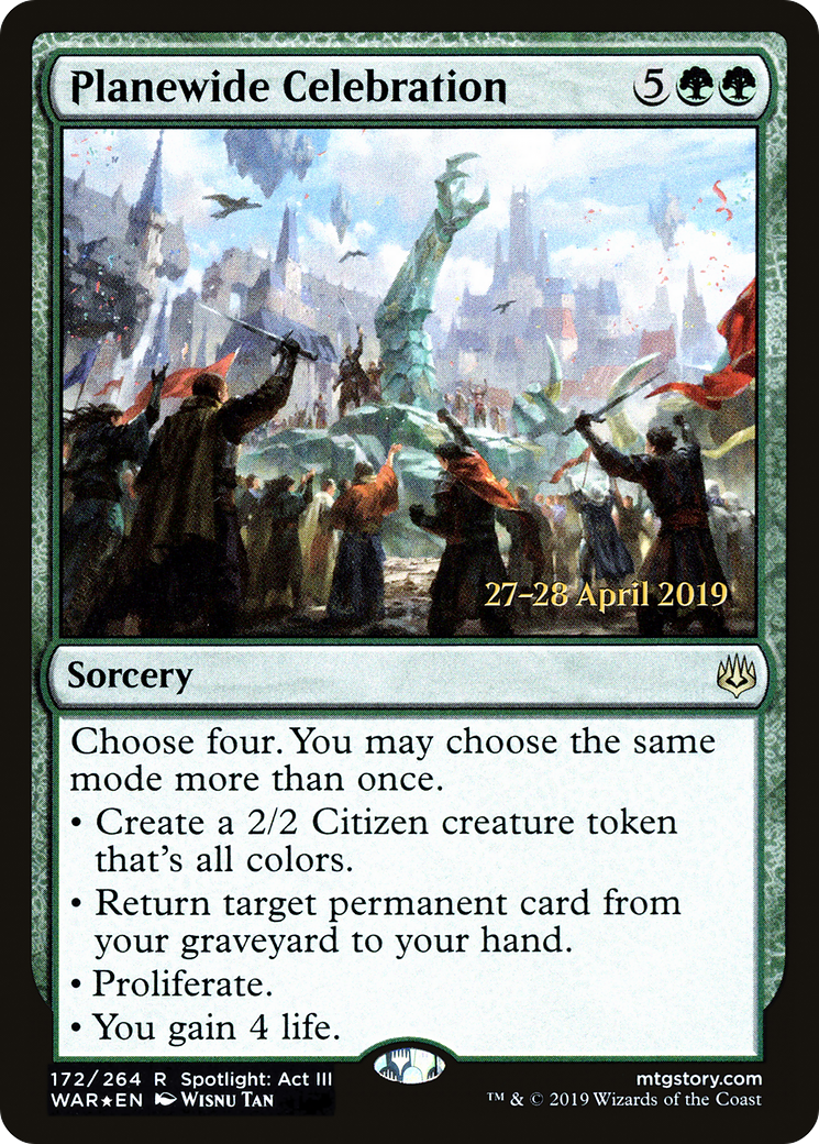 Planewide Celebration (PRE-172S) [War of the Spark Promos] Foil