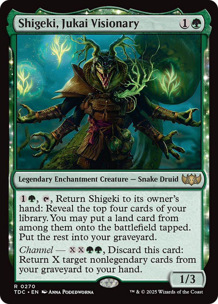 Shigeki, Jukai Visionary (TDC-270) [Commander: Tarkir: Dragonstorm]: (enchantment)