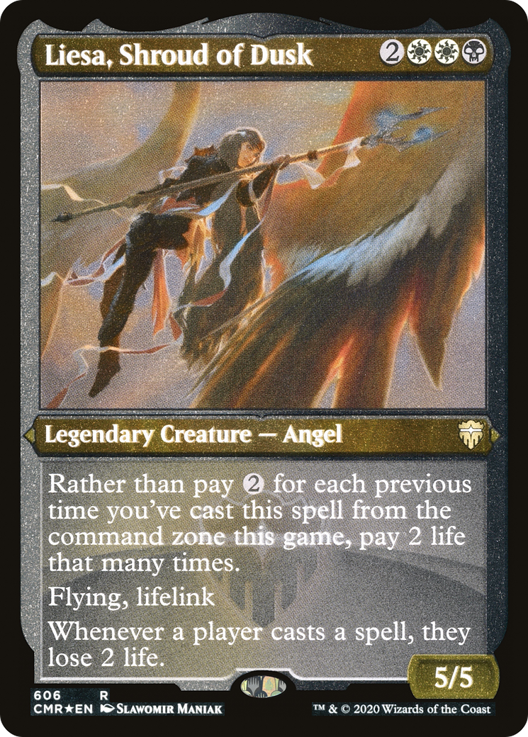 Liesa, Shroud of Dusk (Foil Etched) (CMR-606) [Commander Legends] Foil