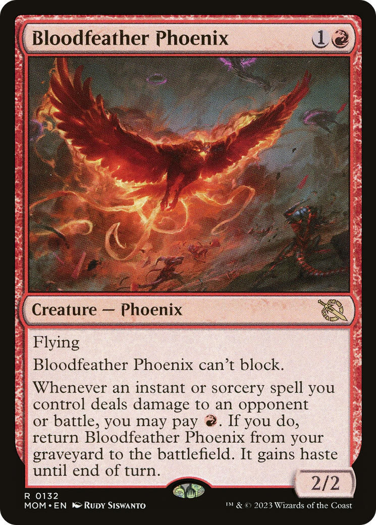 Bloodfeather Phoenix (MOM-132) [March of the Machine] Foil