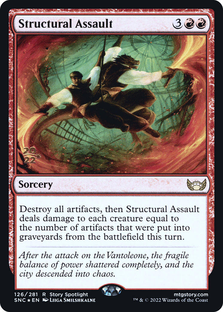 Structural Assault (PRE-126) [Streets of New Capenna Promos] Foil