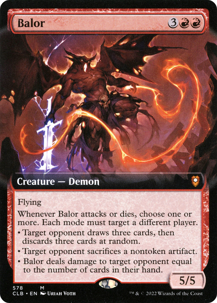 Balor (CLB-578) [Commander Legends: Battle for Baldur's Gate]: (Extended Art) Foil