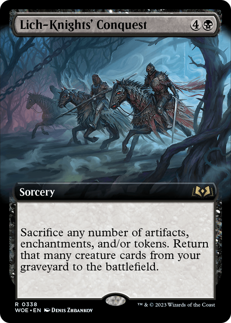 Lich-Knights' Conquest (WOE-338) [Wilds of Eldraine]: (Extended Art) Foil