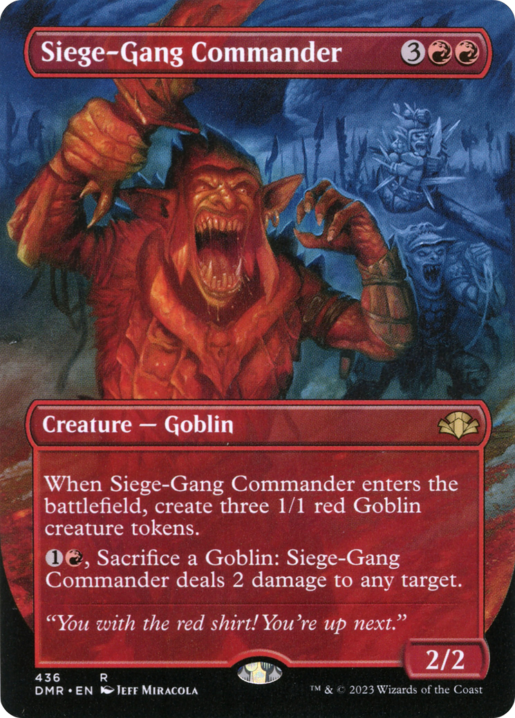 Siege-Gang Commander (DMR-436) [Dominaria Remastered] (Borderless) Foil