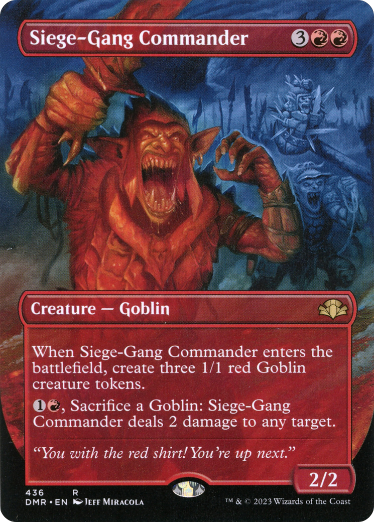 Siege-Gang Commander (Borderless) (DMR-436) [Dominaria Remastered] Foil
