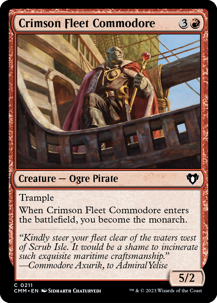 Crimson Fleet Commodore (CMM-211) [Commander Masters]