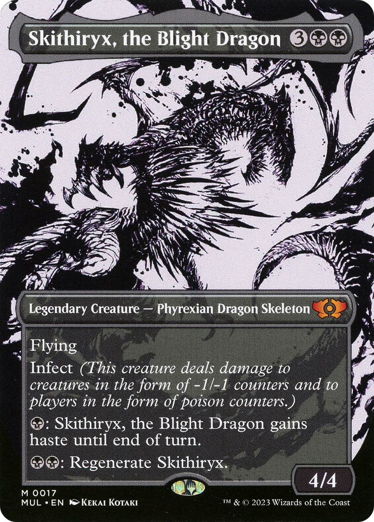 Skithiryx, the Blight Dragon (MUL-017) [Multiverse Legends]: (Showcase) (Borderless) Foil