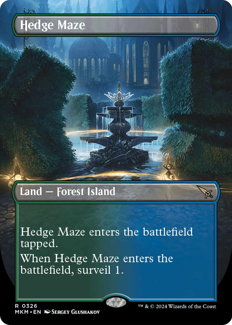 Hedge Maze (Borderless) (MKM-326) [Murders at Karlov Manor] Foil