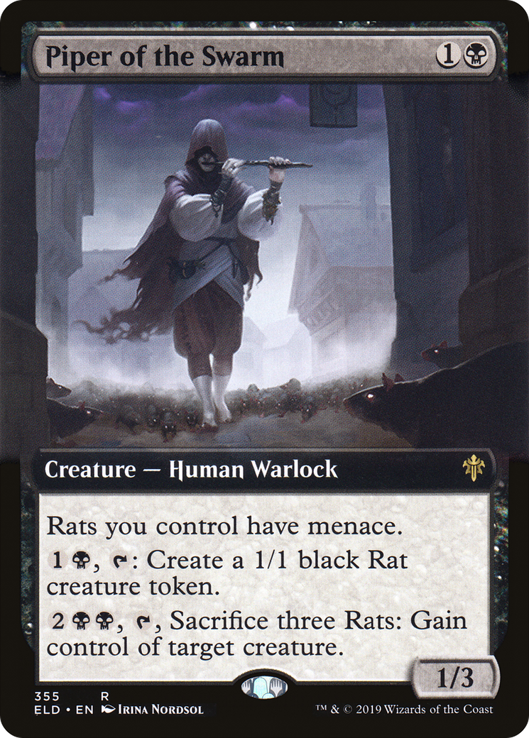 Piper of the Swarm (ELD-355) [Throne of Eldraine]: (Extended Art) Foil