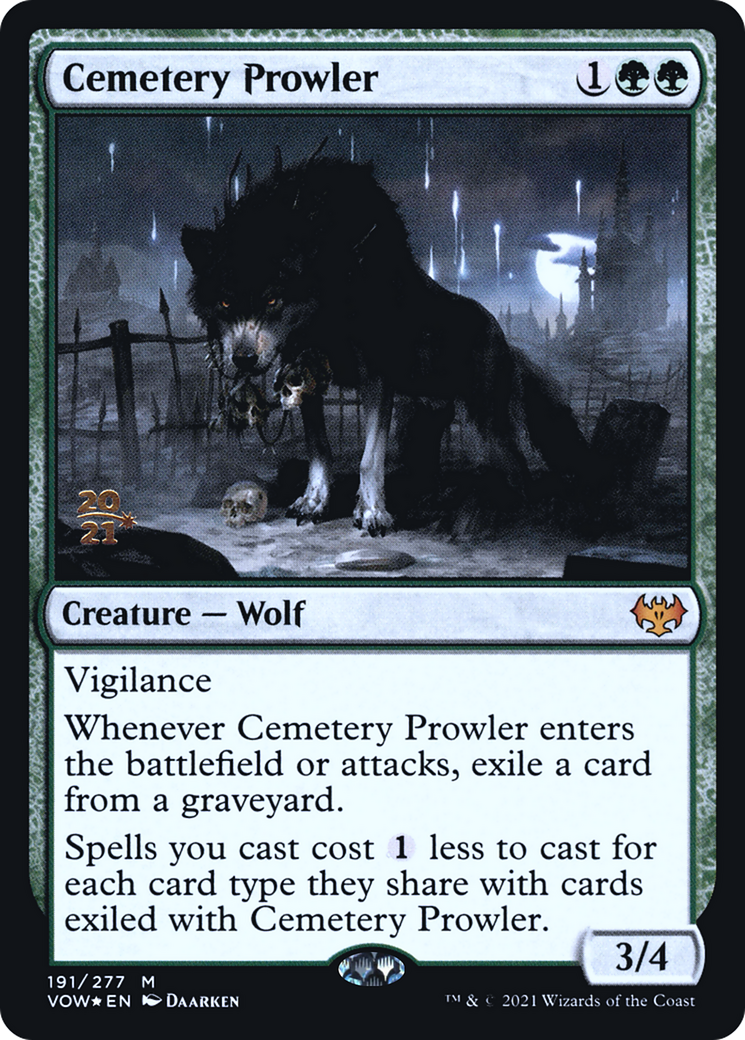 Cemetery Prowler (PRE-191S) [Innistrad: Crimson Vow Promos] Foil