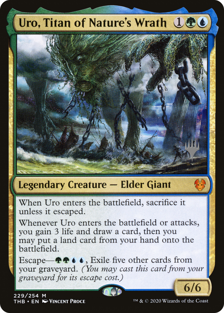 Uro, Titan of Nature's Wrath (PPTHB-229P) [Theros Beyond Death Promos] Foil