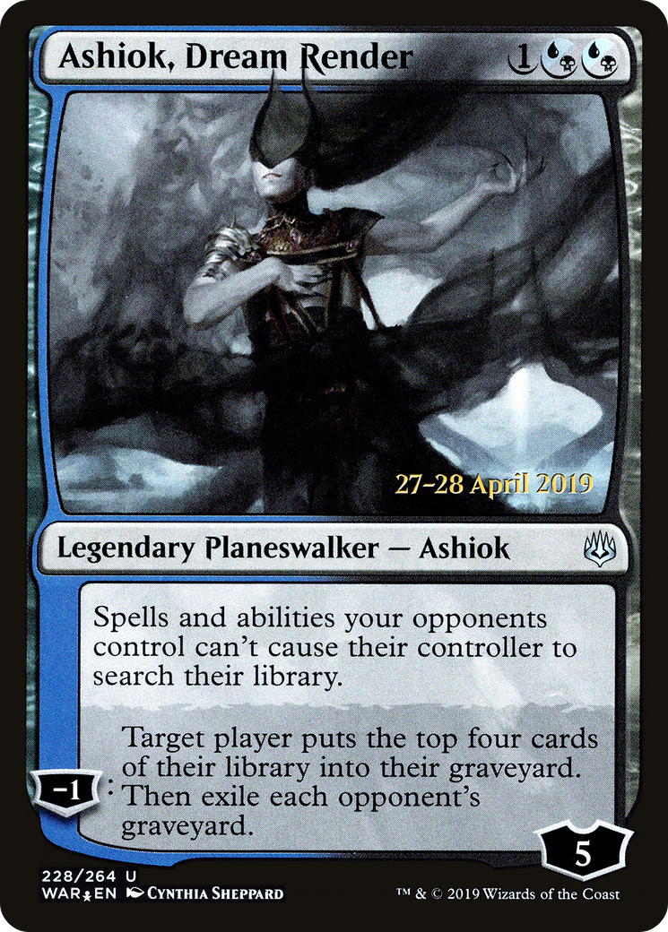 Ashiok, Dream Render (PRE-228S) [War of the Spark Promos] Foil