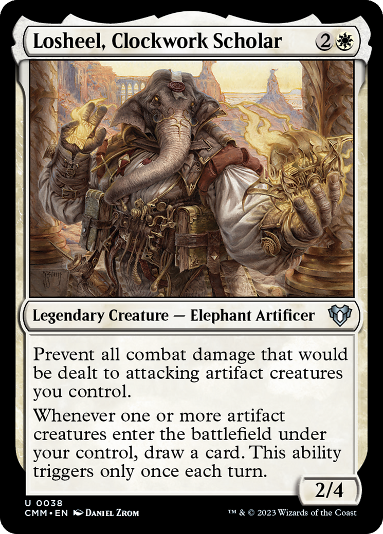Losheel, Clockwork Scholar (CMM-038) [Commander Masters] Foil